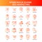 Orange Futuro 25 SEO Marketing Icon Set