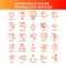 Orange Futuro 25 Technology Device Icon Set