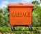 Orange garbage bin