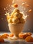 Orange gelato, floating delicious and refreshing treat that is perfect occasion, cinematic advertising photography