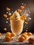 Orange gelato, floating delicious and refreshing treat that is perfect occasion, cinematic advertising photography