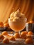 Orange gelato, floating delicious and refreshing treat that is perfect occasion, cinematic advertising photography