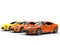 Orange generic sports cars