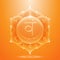 Orange glossy svadhisthana chakra banner