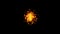 Orange Glow Bokeh Particles Sparkles mingle in the center