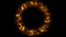Orange glowing circle ring video animation