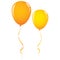 Orange and gold balloon ribbon