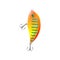 Orange gold striped fishing bait with pair of hook