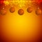 Orange and golden christmas background