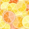 Orange grapefruit seamless pattern