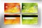 Orange and green color realistic credit or debit card