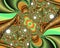 Orange green phosphorescent fractal abstract background, flowery texture