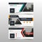 Orange Green red corporate business banner template, horizontal advertising business banner layout template flat design set