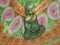 Orange/green tapestry with Buddha- enlightened one... meditation reflection, peace, tranquility, harmony