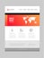 Orange grey color finance business website design page with responsive template layout