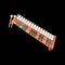 Orange And Grey Xylophone 3D Render Icon Over Black