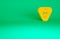 Orange Guitar pick icon isolated on green background. Musical instrument. Minimalism concept. 3d illustration 3D render