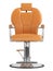 Orange hairdressing salon chair