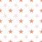 Orange Halloween stars linen textured repeat pattern