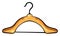 Orange hanger, illustration, vector