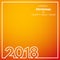 Orange Happy New Year 2018 Background.