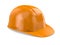 Orange hard hat on white background. Isolated 3D illustration