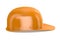 Orange hard hat on white background. Isolated 3D illustration