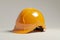 orange hard safety hat on white background, Generative AI