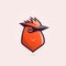 Orange Head Bird Logo Icon: Realism With Fantasy Elements