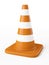 Orange highway traffic cone