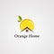 Orange home logo vector,icon, element, and template