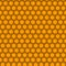 Orange honeycomb seamless pattern. Sweet ornament. Food vector illustration.