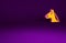 Orange Horse head icon isolated on purple background. Animal symbol. Minimalism concept. 3d illustration 3D render