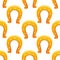 Orange Horseshoes Seamless Pattern