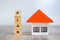 Orange house planning text box Home selection planning ideas Invest in real estate, home savings and purchases, mortgages and