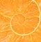 Orange infinity spiral abstract background.