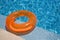 Orange inflated rubber pool