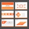 Orange infographic element and icon presentation templates flat design set for brochure flyer leaflet website