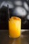 Orange juice drink on a bar