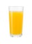 Orange juice in glass isolated with clipping path