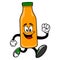 Orange Juice Mascot Running