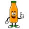 Orange Juice Mascot with Thumbs Up