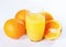 Orange juice and oranges