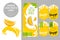 Orange on juice splash. orange juice pack and organic fruit labels tags