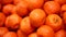 Orange juicy tangerines close-up
