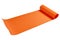 Orange karemat for hiking or a mat for sports, on a white background