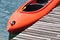 Orange kayak