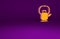 Orange Kettle with handle icon isolated on purple background. Teapot icon. Minimalism concept. 3d illustration 3D render