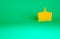 Orange King crown icon isolated on green background. Minimalism concept. 3d illustration 3D render
