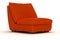 Orange Leather Armchair